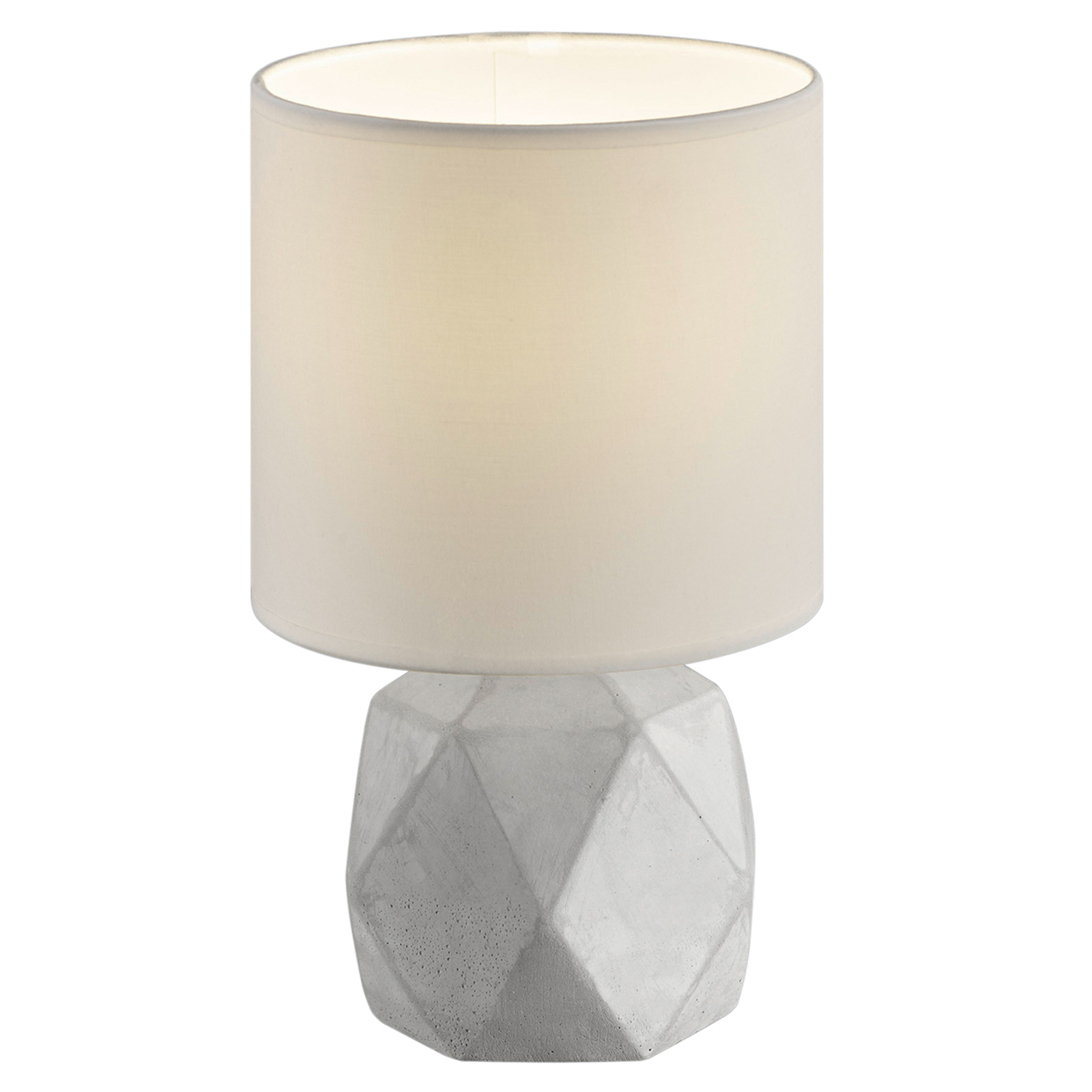 Textil-bordslampa Pike m. diamantformad fot