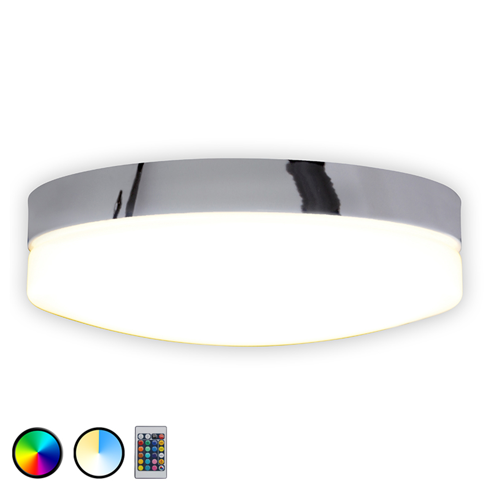 Rund LED-taklampa Paris med fjärrkontroll