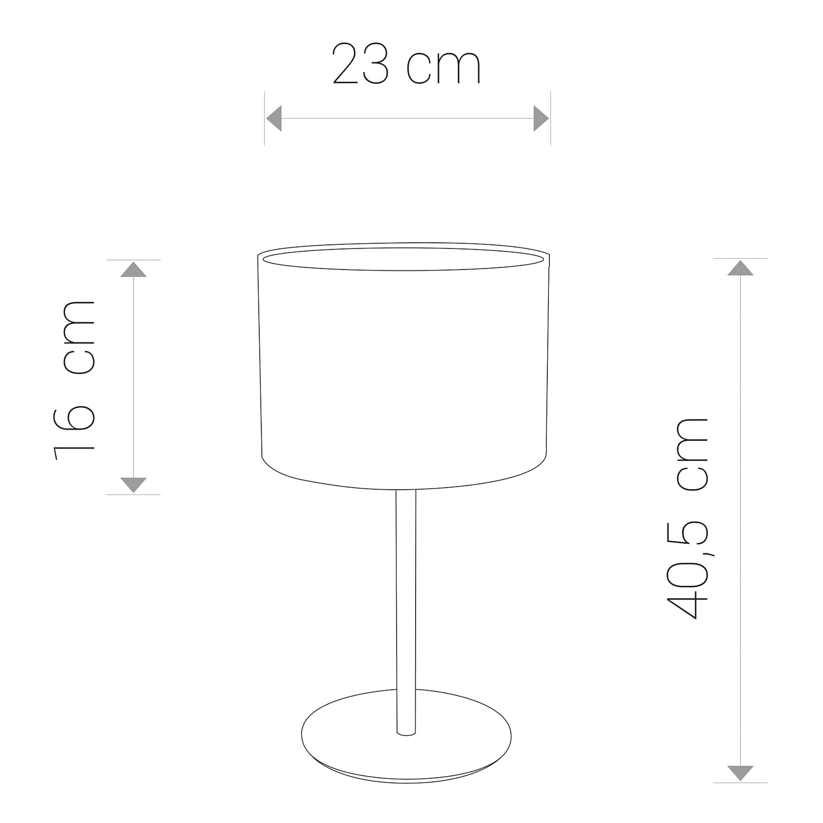 Bordslampa Alice med textilskärm, kaffe