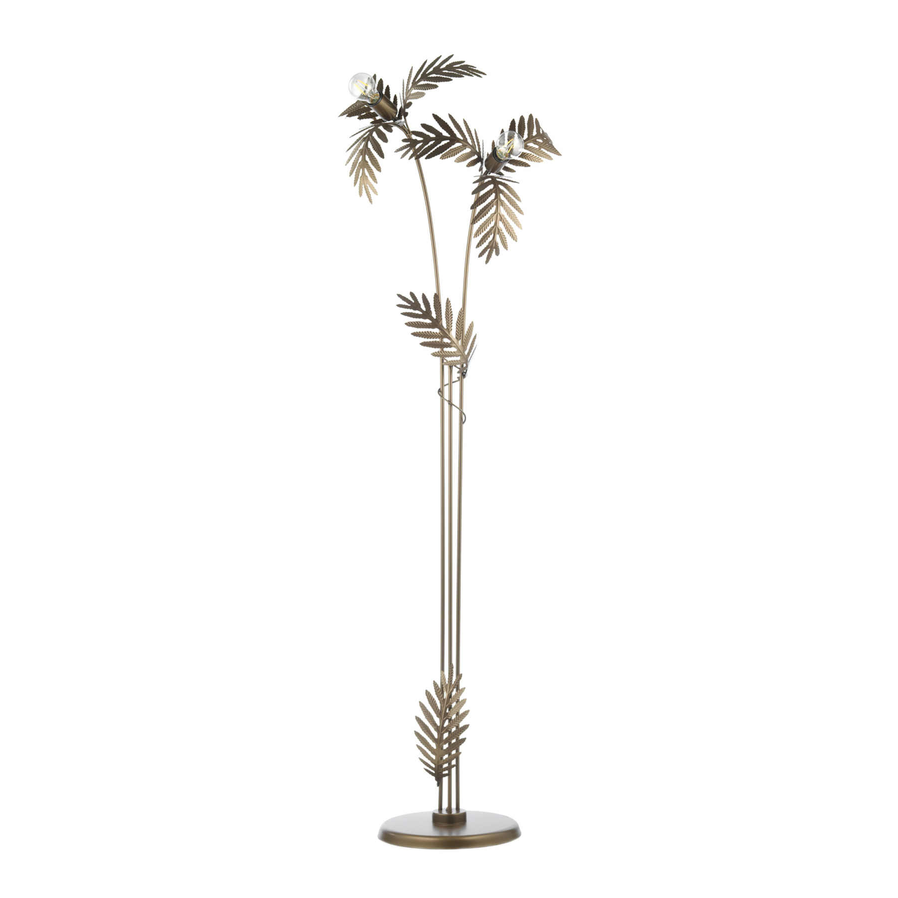 Golvlampa Dubai i bladoptik, brons