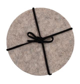 Malene 4-pack glasunderlägg beige