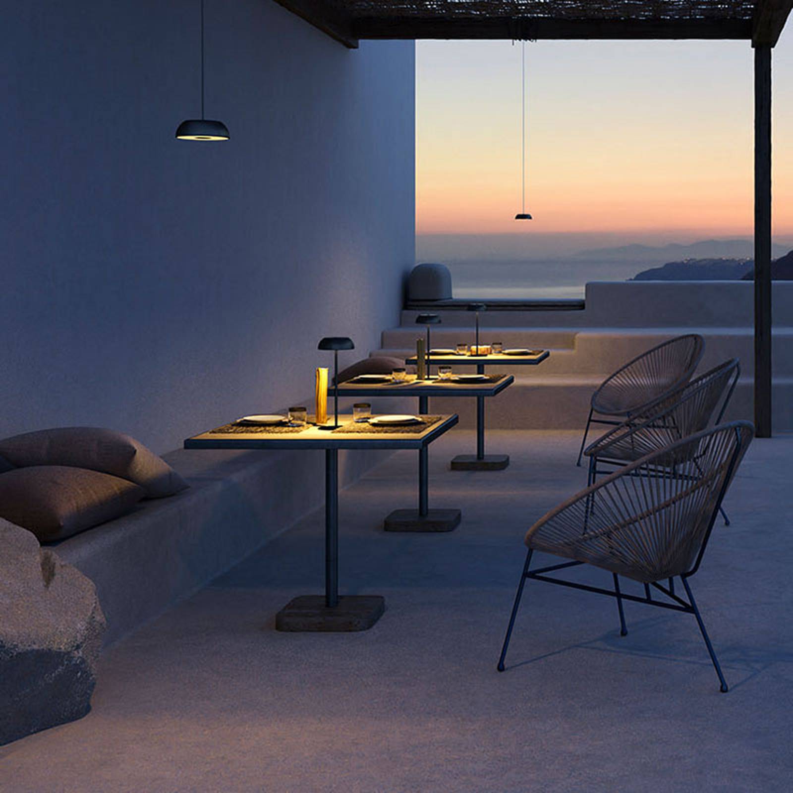 Axolight Float LED-designerbordslampa, svart