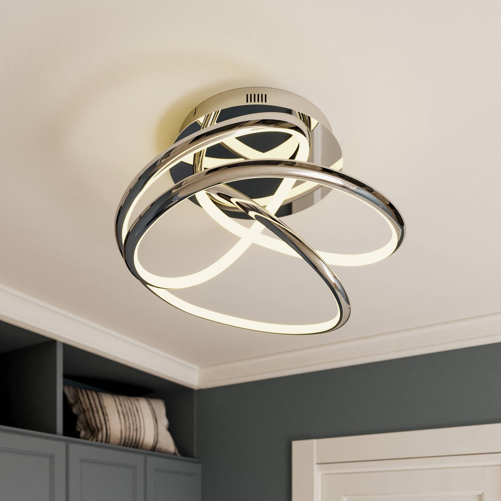 Lucande Fluxus LED-taklampa, dimbar 3 steg