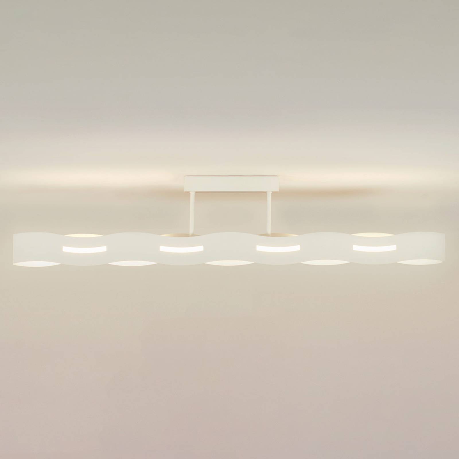 LED-taklampa Wave vit