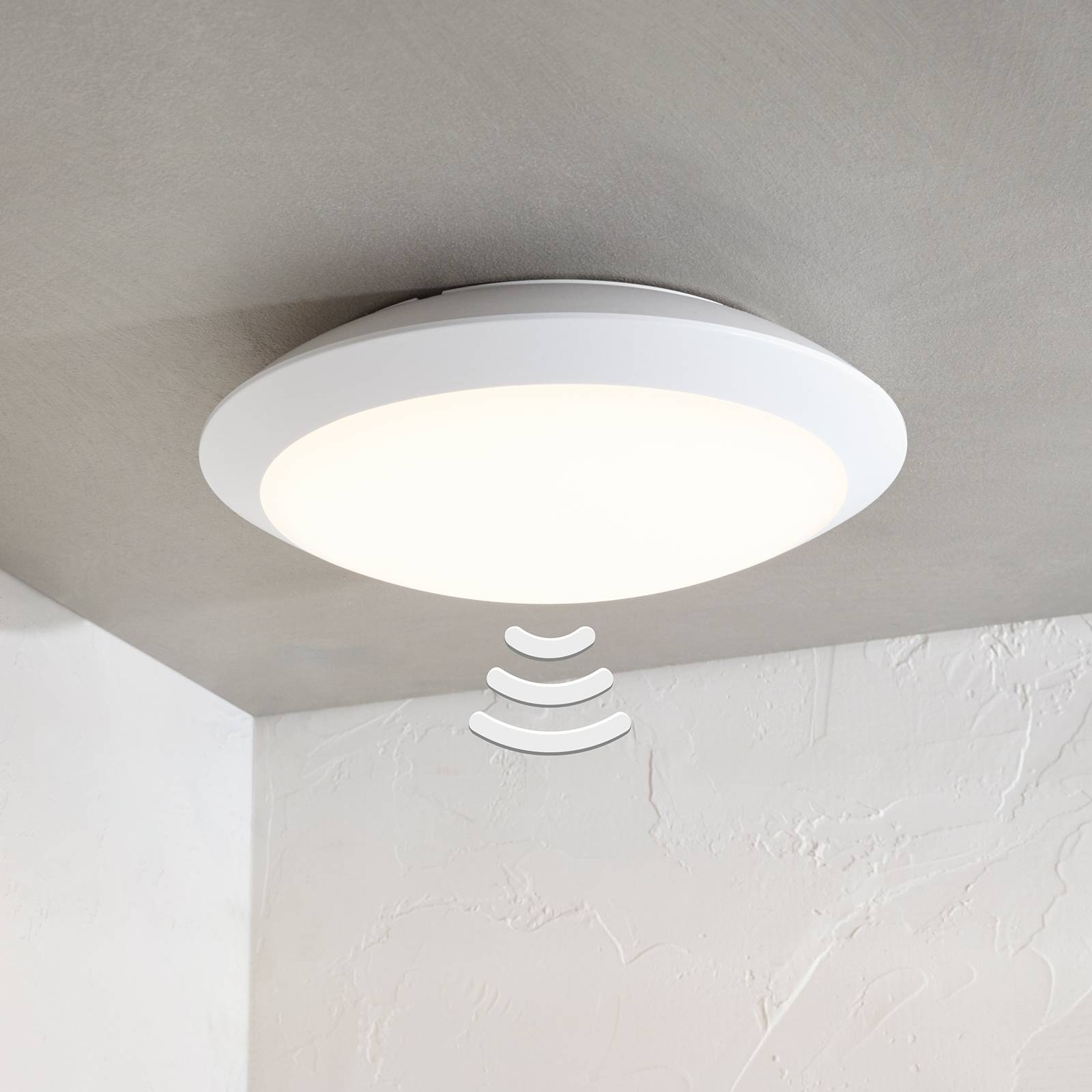 LED-utomhustaklampa Naira, vit, sensor