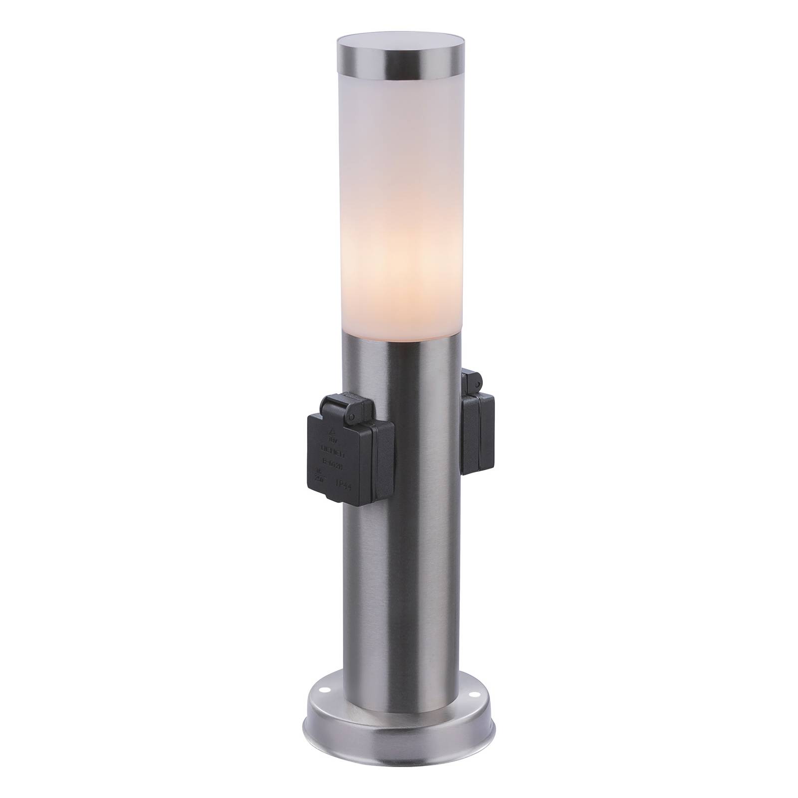 Lindby Kadini LED-sockellampa med 2 eluttag