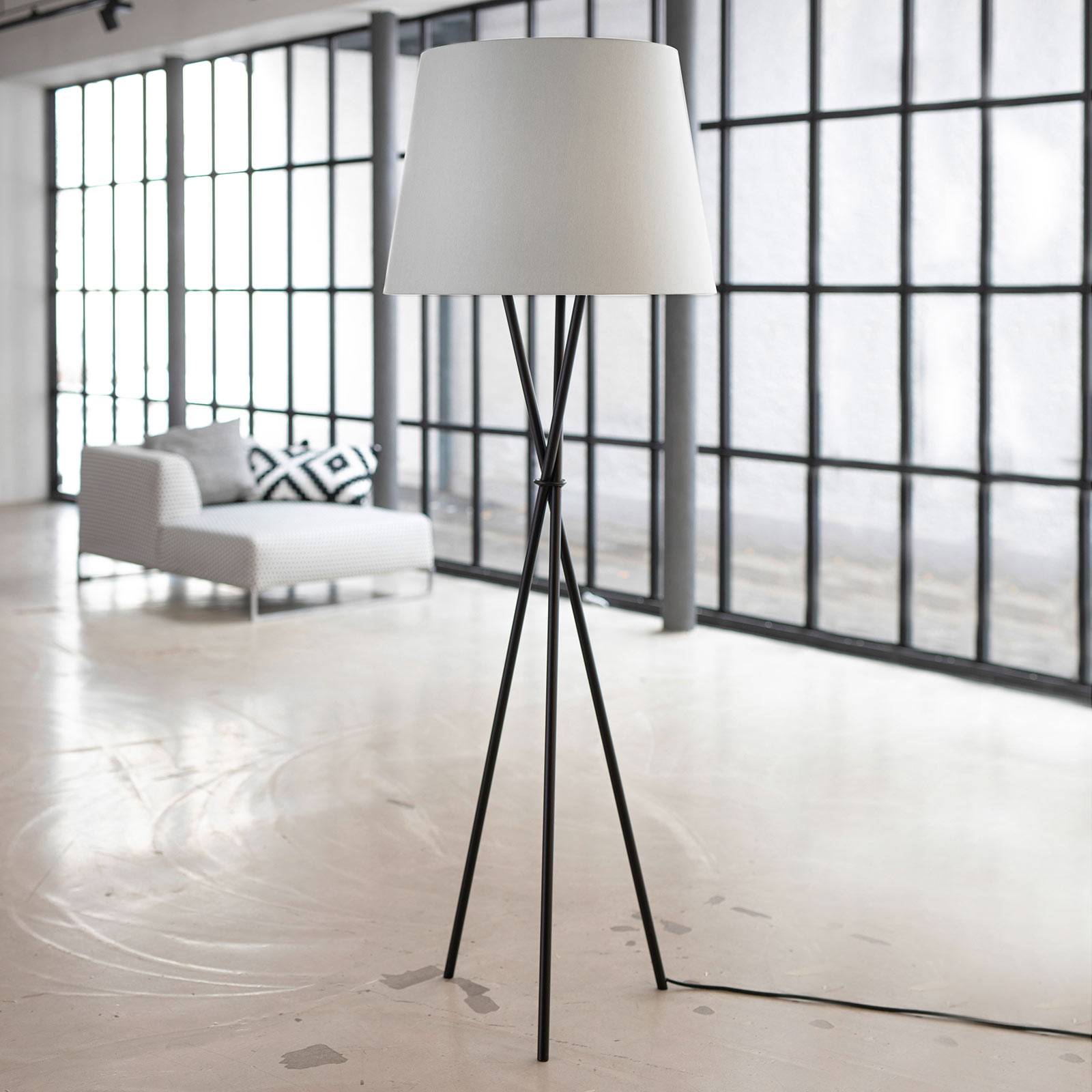 Ozonos Hailey LED-golvlampa creme med AC-1 Plus