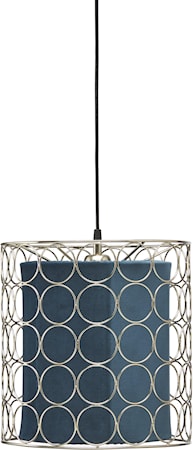 Ring Taklampa 30cm Krom/Blå