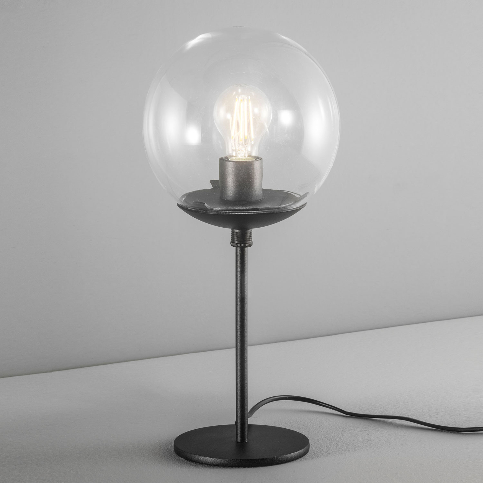 Bordslampa Global Ø 20 cm svart