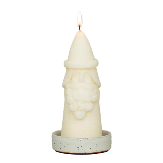 Afroart - Santa Ljus 15 cm Vit