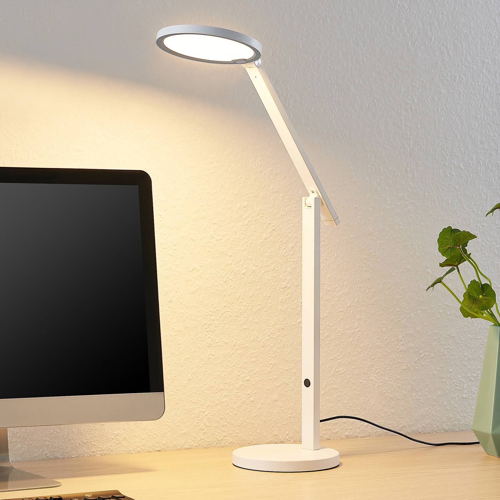 Lucande Felkano LED-bordslampa, vit