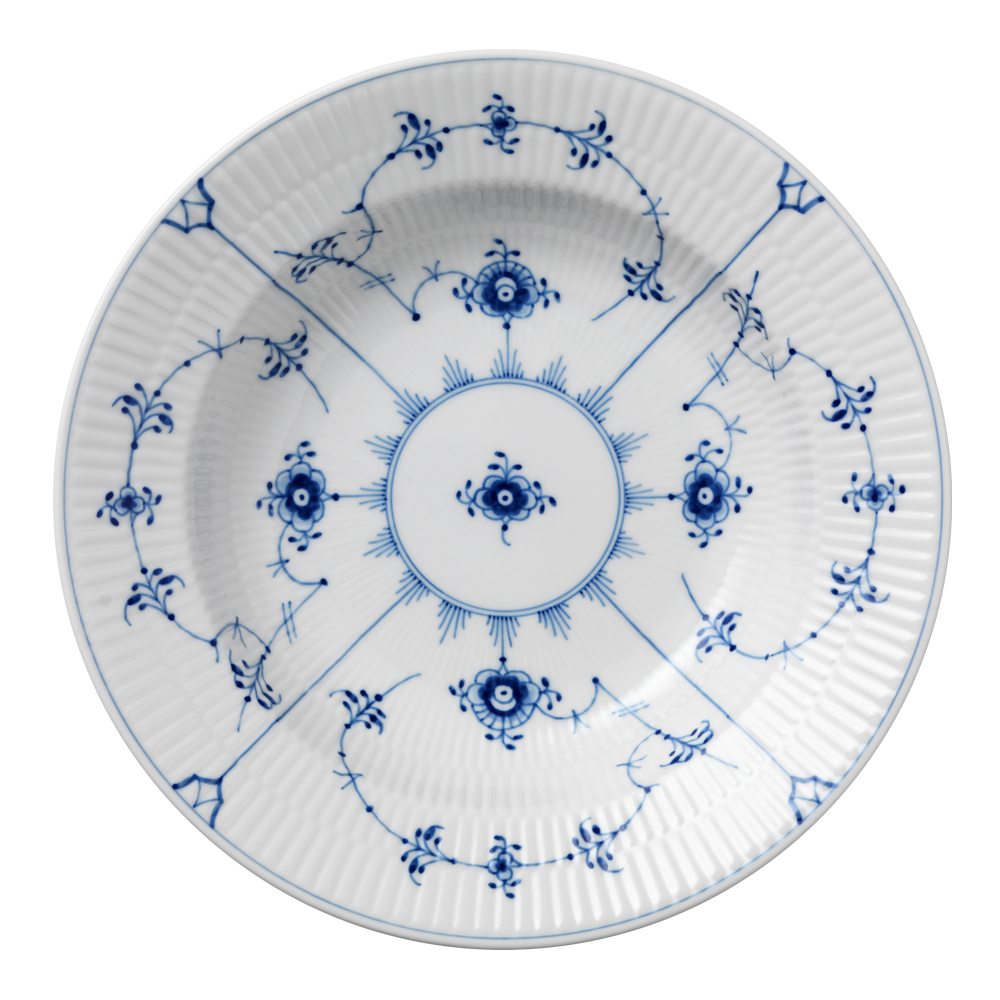 Royal Copenhagen - Blue Fluted Plain Tallrik djup 23 cm