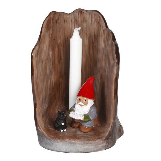 Rolf Berg Keramik - Tomte i stubben Ljus 25 cm
