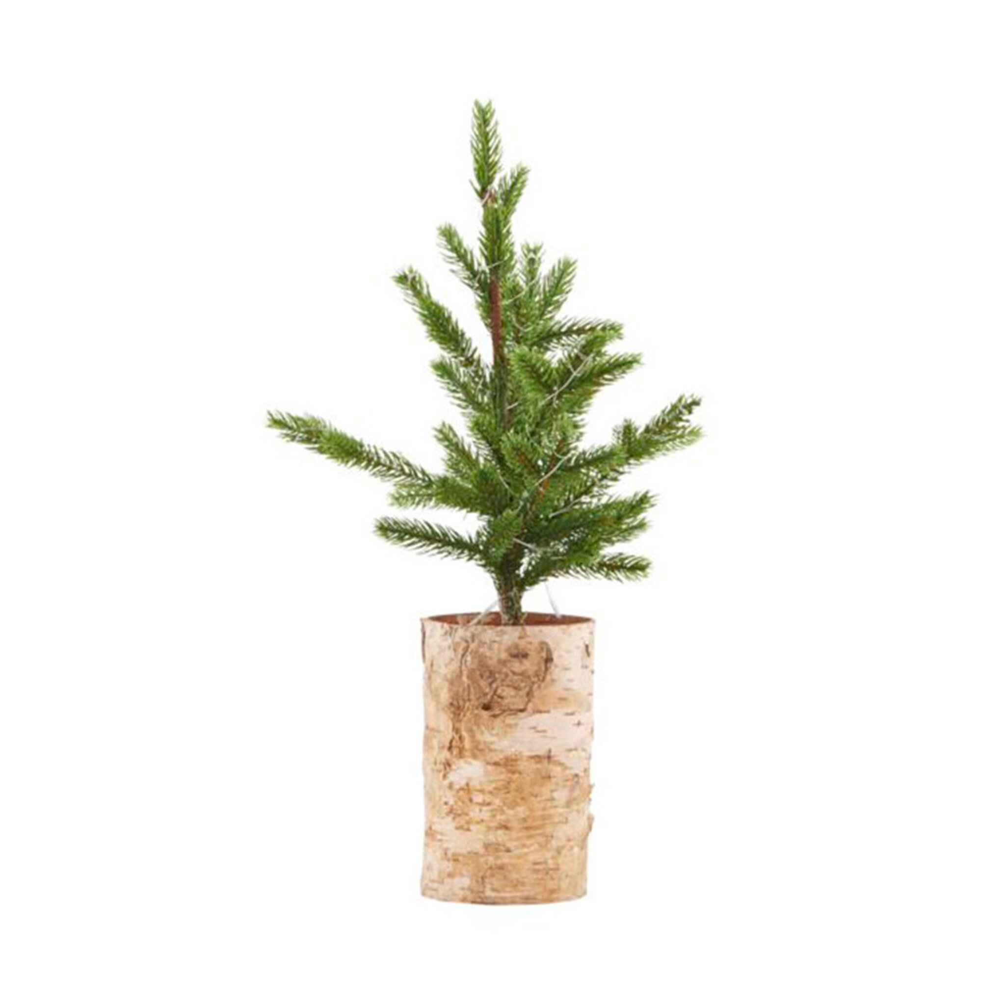 Julgran med ljus, träbotten, 44 cm