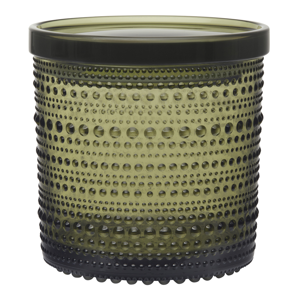 Iittala - Kastehelmi Burk/lock 11x11,4 cm Mossgrön