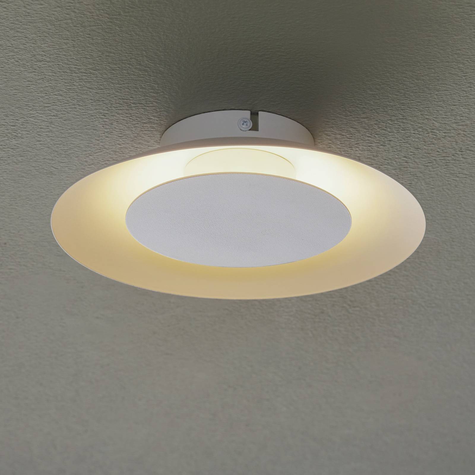 LED-taklampa Foskal i vitt, Ø 21,5 cm