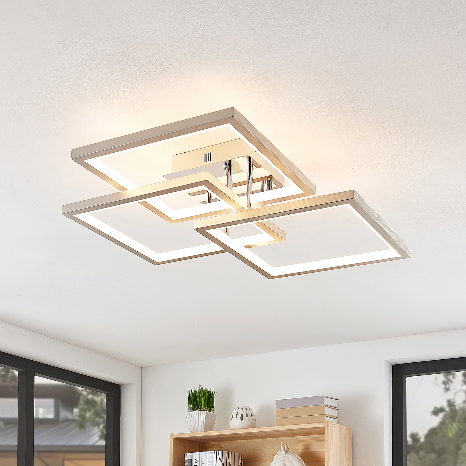 Lucande Avilara LED-taklampa, 70 cm x 70 cm