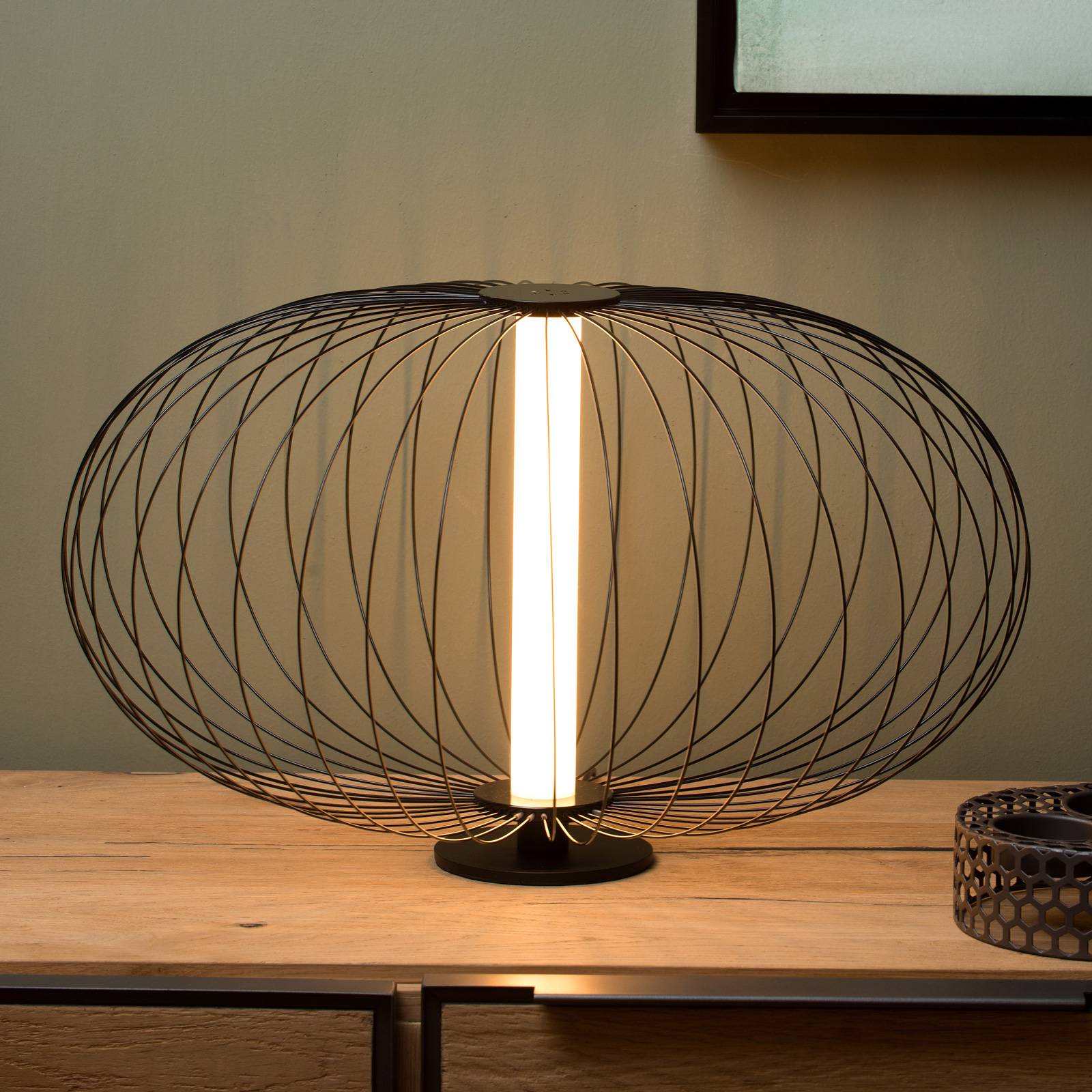 LED-bordslampa Carbony svart