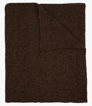 Cosy Knit ullpläd brun
