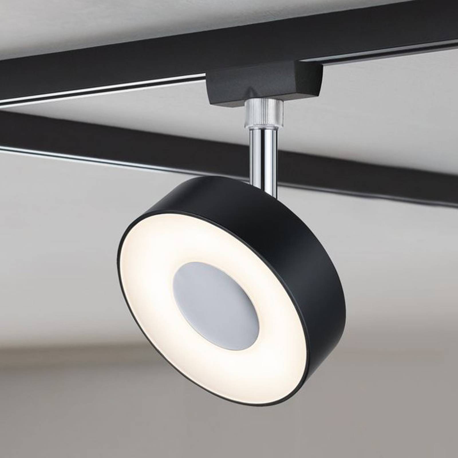 Paulmann URail Spot Circle svart dimbar 2 700 K