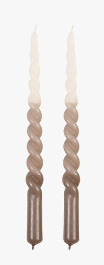Twisted tricolor kronljus valnöt