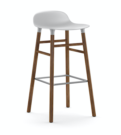 Form Barstol Vit/Valnöt 75 cm