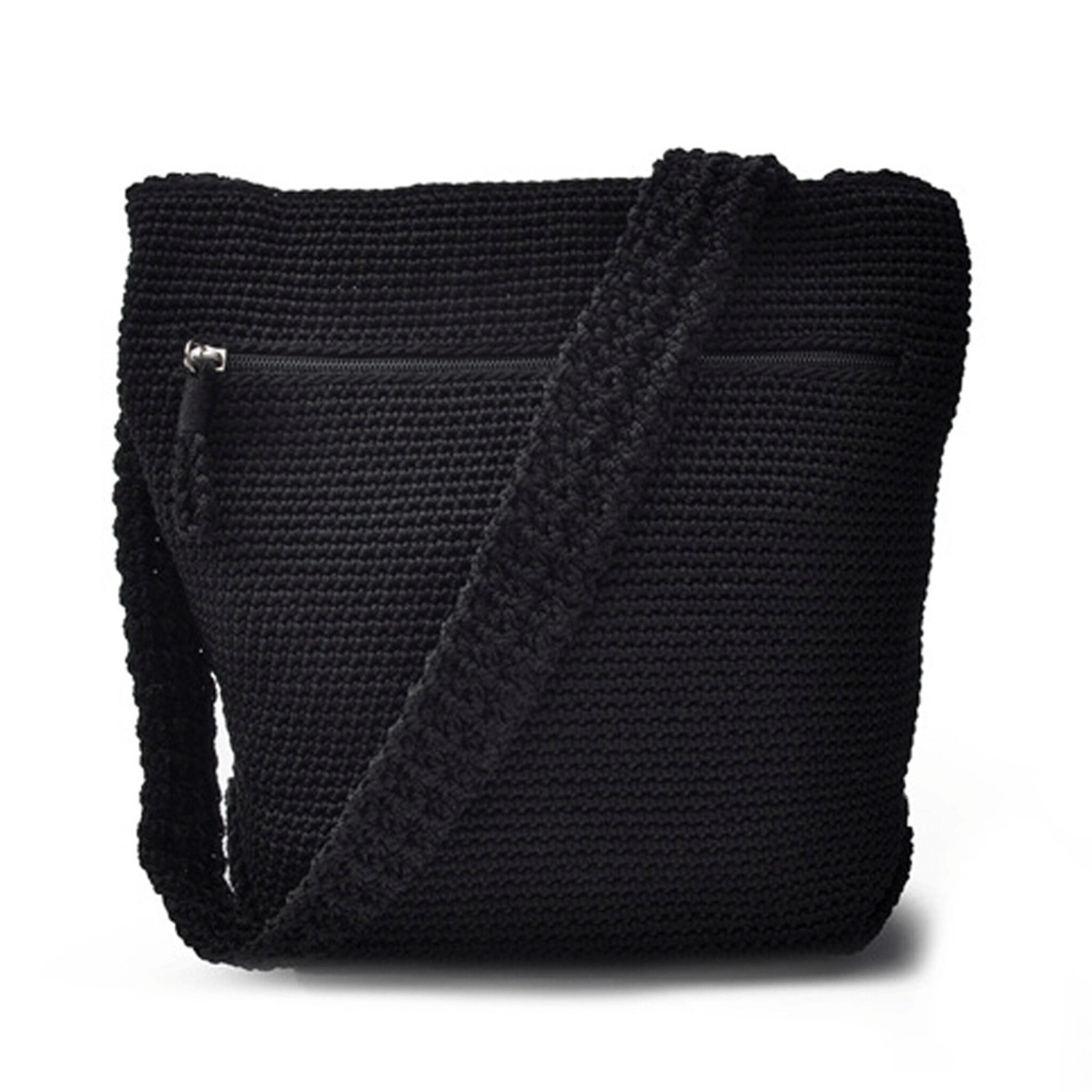 Cross Body Bag Black Crochet Collection