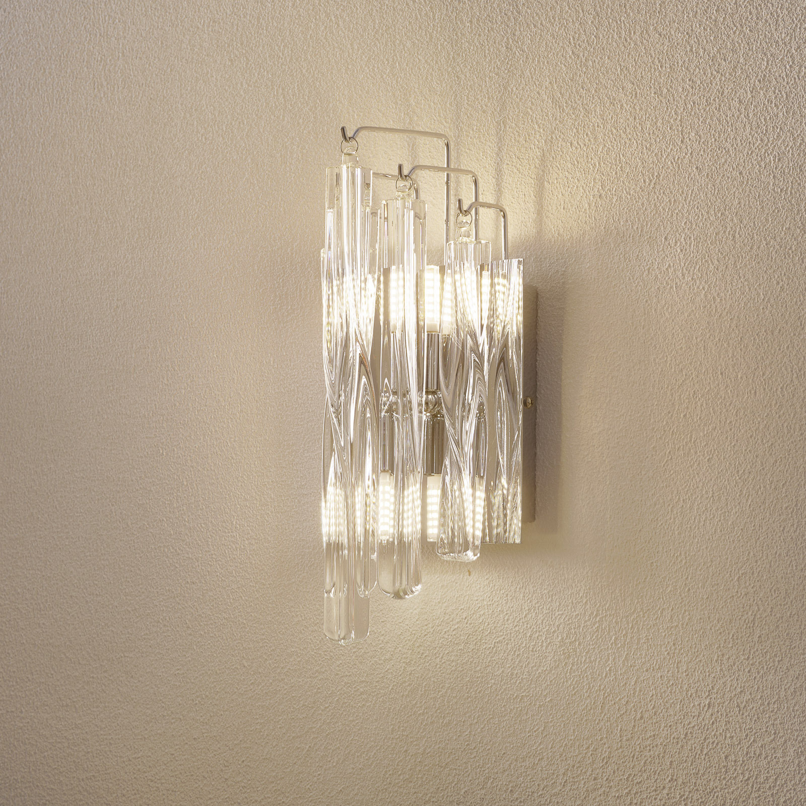 Gnistrande kristallvägglampa Manacor