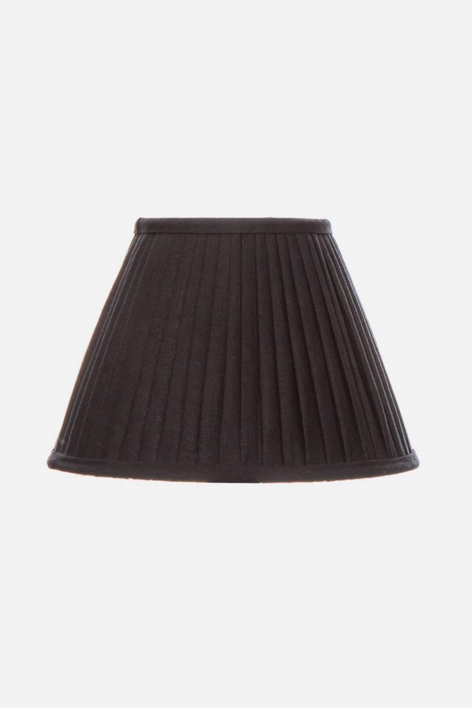 Lampskärm plisserad 30,5 cm svart linne