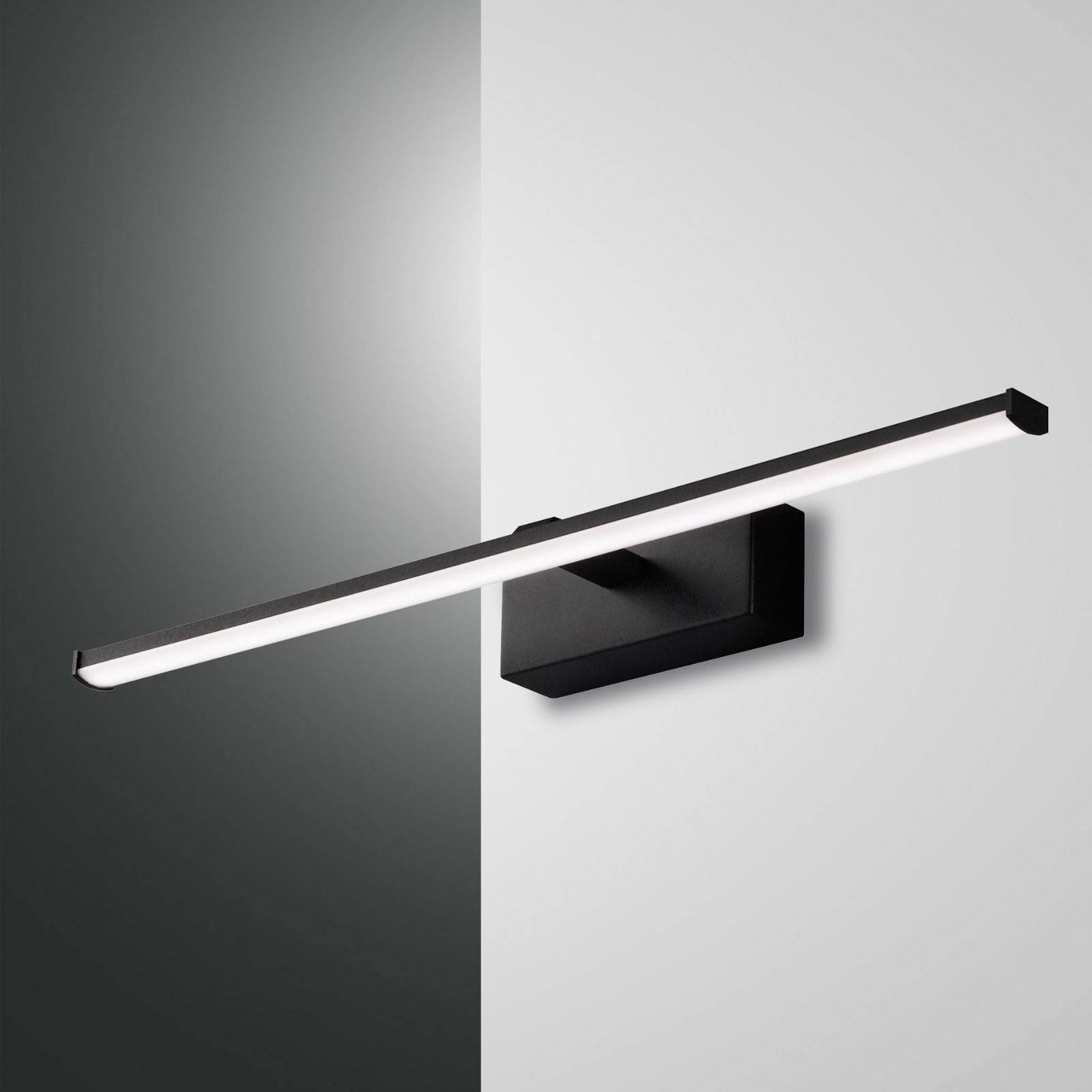 LED-vägglampa Nala, svart, bredd 50 cm