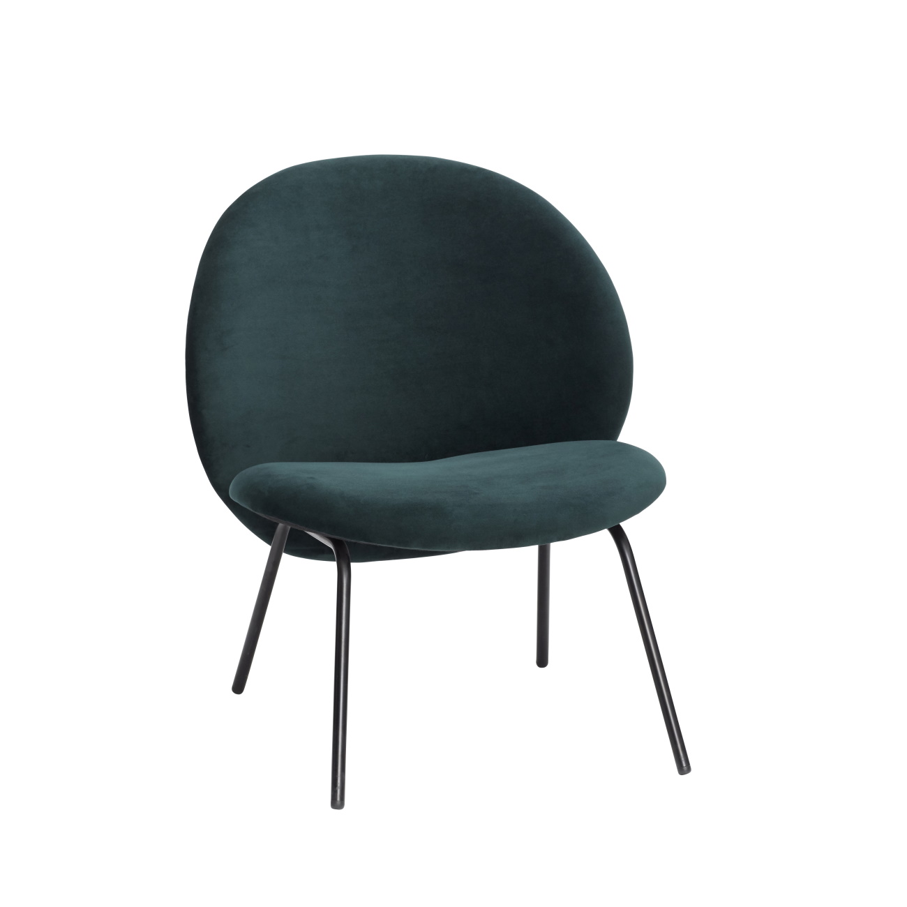 Lounge stol Boule grön sammet, Hubsch
