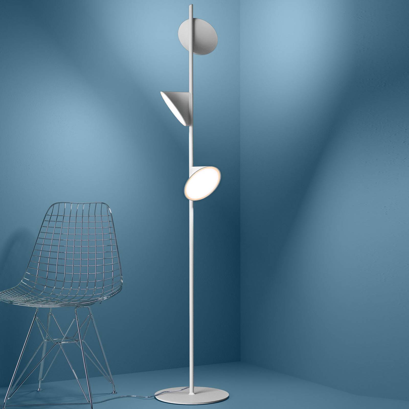 Axolight Orchid LED-golvlampa, vit