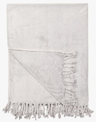 Jules fleecepläd ljusgrå