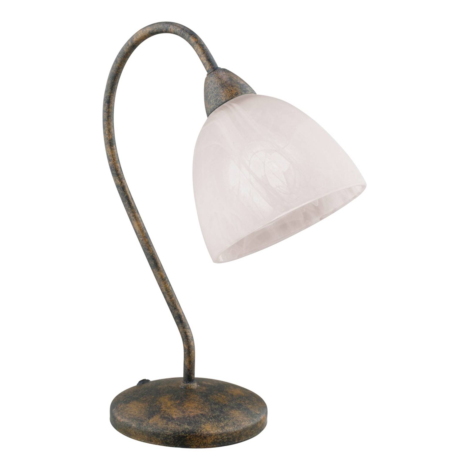 Tilltalande bordslampa Dionis, rostbrun