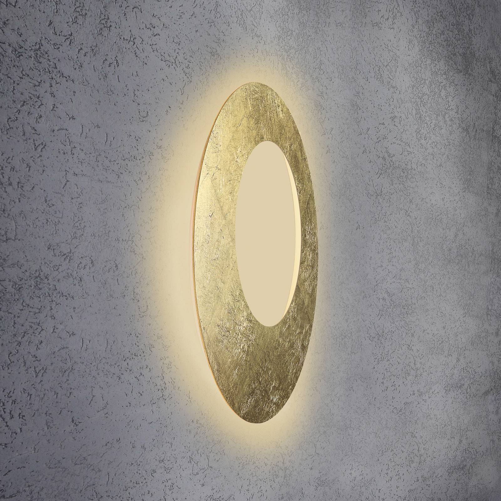 Escale Blade Open LED-vägglampa bladguld Ø 79 cm