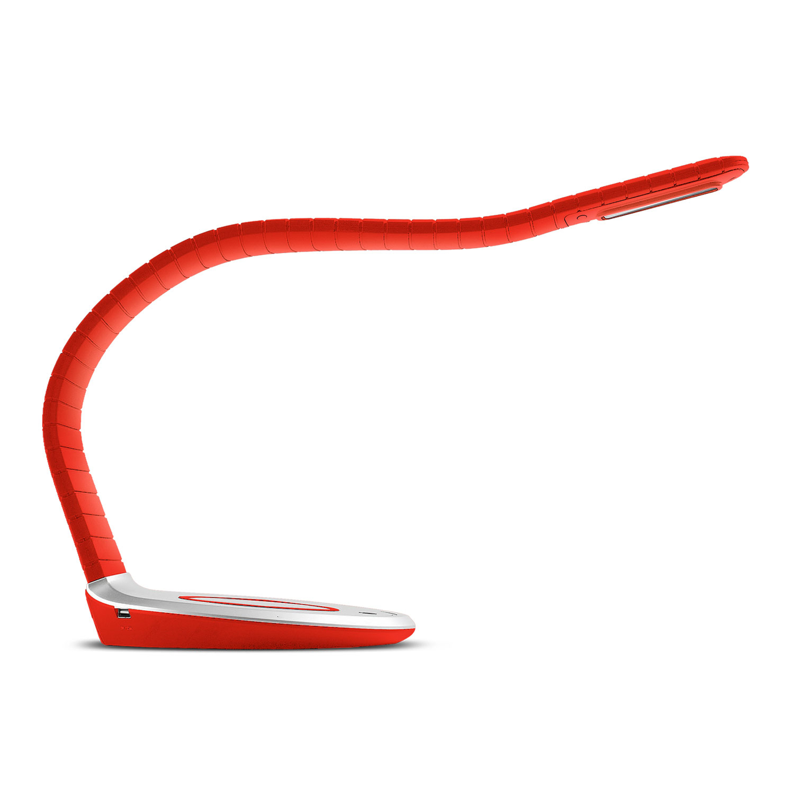 TRAE Luni LED-bordslampa, Qi, 5 000 K röd