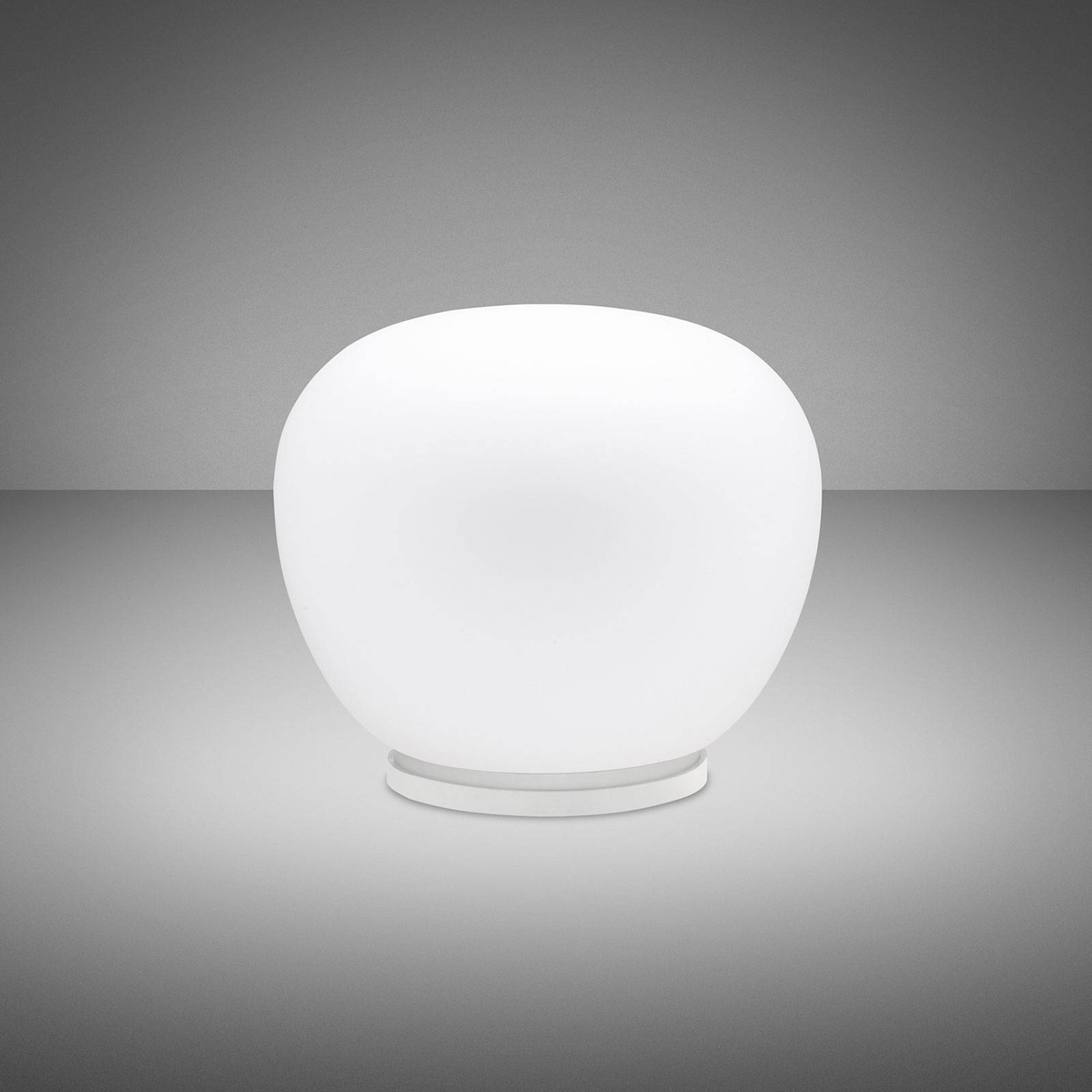 Fabbian Lumi Mochi bordslampa, liggande, Ø 30 cm