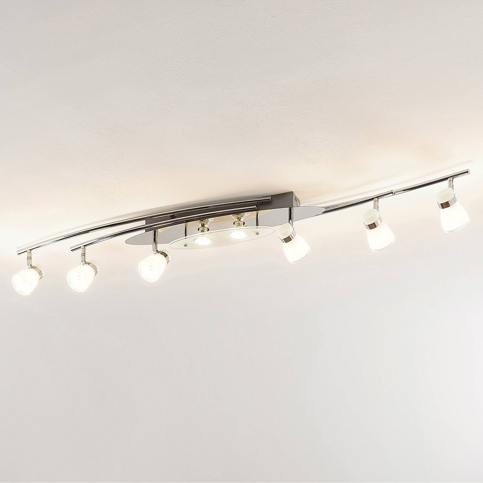 Lindby Danil LED-takspotlight med glasskärmar