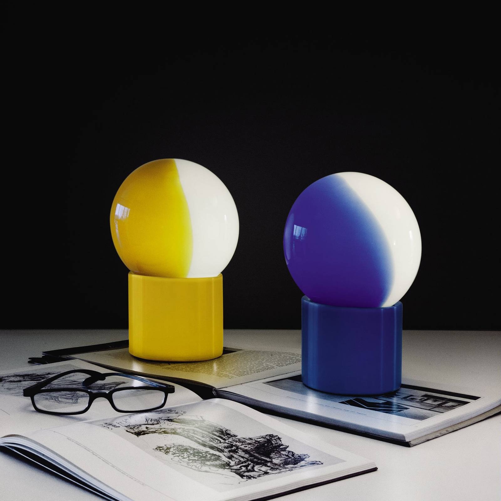 Martinelli Luce Pulce bordslampa blå