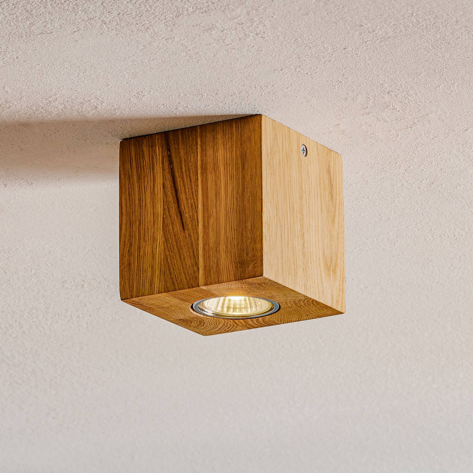 Taklampa Wooddream 1 lampa 10 cm ek kantig