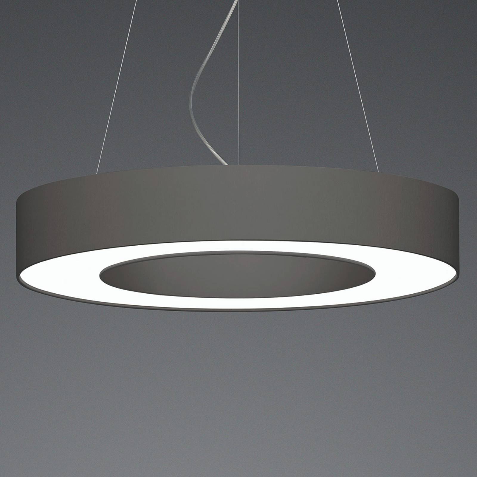 LED-pendellampa Donut dimbar 34 W taupe