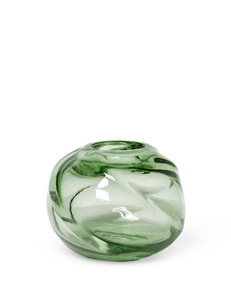 Water Swirl Vas Rund Recycled clear