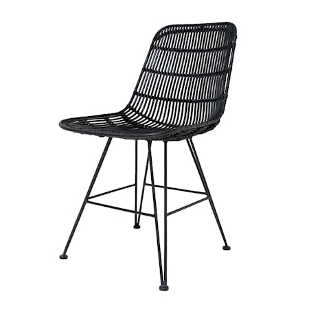 Rattan Stol Svart
