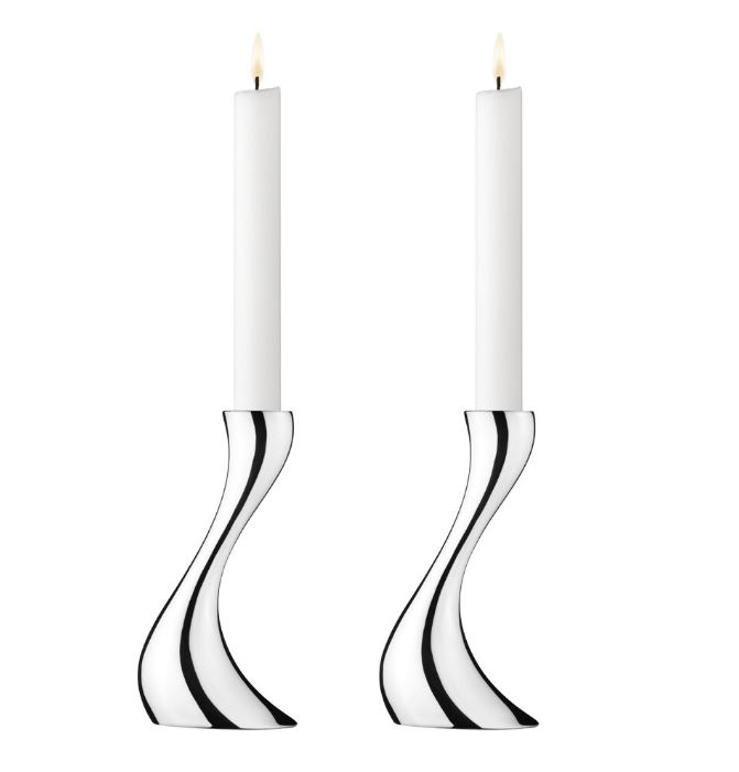 Georg Jensen - Cobra Ljusstake 16 cm 2-pack Rostfri