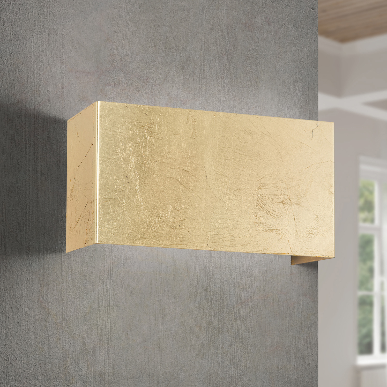 LED-vägglampa Hamilton, antikguld