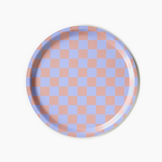 Blu Kat Bricka Checker Lila/persika