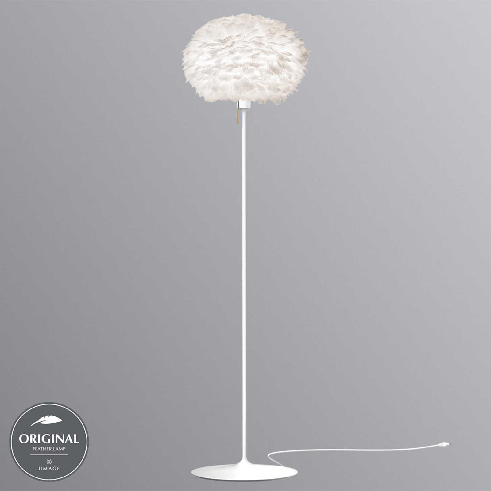 UMAGE Eos medium golvlampa vit