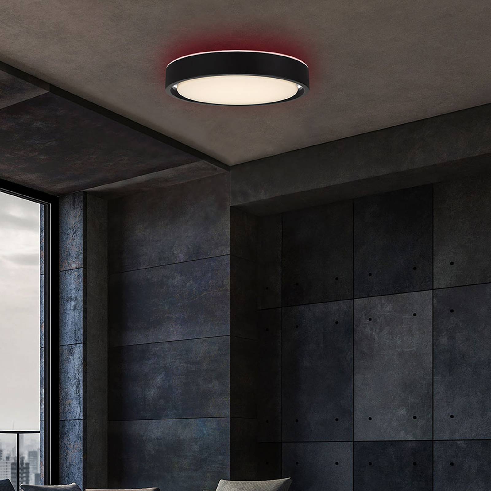 LED-taklampa Talena M RGB CCT, sensor, svart