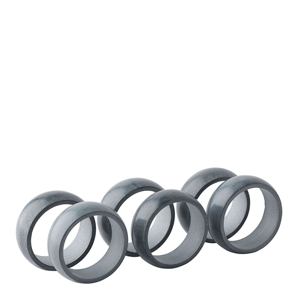 Broste Copenhagen - Broste Copenhagen Servettring Kit 6-pack Grå
