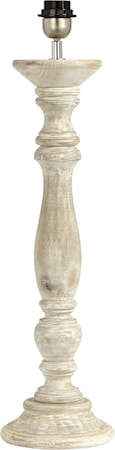 Lodge Lampfot Vintage Vit 63cm